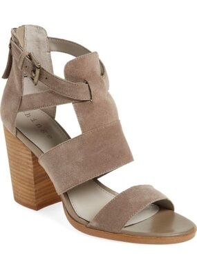 Hinge “Cora” suede block heel sandals